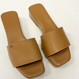 Tory Burch wooden leather sandals